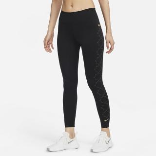 【NIKE 耐吉】緊身褲 女款 運動長褲 慢跑 AS W NK ONE LUXE DF MR LC 7/8 黑 DM7259-010