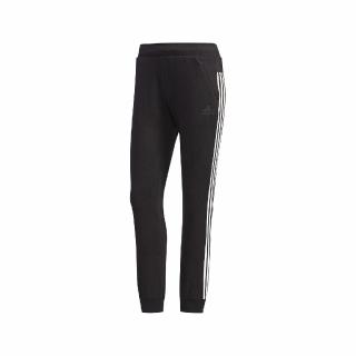 【adidas 愛迪達】運動長褲 Stripes Ankle Pant 女款 愛迪達 經典款 穿搭 簡約運動風 黑 白(DY8696)