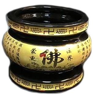 【十方佛教文物】心經黑瓷3.5吋淨香爐(福報享受無與倫比)
