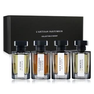 【L Artisan Parfumeur 阿蒂仙之香】東方系列禮盒四入組5mlX4(專屬你心+琥珀+阿瓦德+黑咖啡-平行輸入)