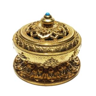 【十方佛教文物】八吉祥金淨香爐(平安吉祥如意)