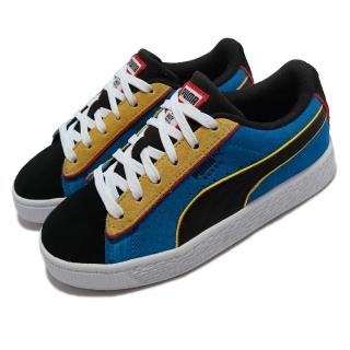 【PUMA】休閒鞋 Suede SW PS 聯名 童鞋 SMILEY WORLD 微笑 麂皮 中童 藍黑(384930-01)