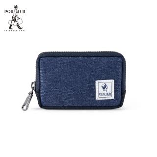 【PORTER INTERNATIONAL】PATCH WORK實用零錢包(深藍色)