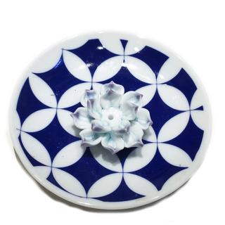 【十方佛教文物】蓮花香插青瓷盤(平安吉祥如意)