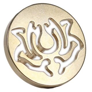 【十方佛教文物】蓮花純銅香篆香模6公分(平安吉祥如意)