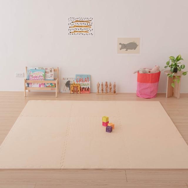 【PatoPato】居家草蓆紋1箱9片／60x60x1.2cm巧拼地墊／3款任選／附贈18條邊條(巧拼地墊／拼接地墊)