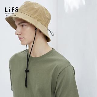 【Life8】Casual 森山系 石磨洗漁夫帽 附掛繩(05484)