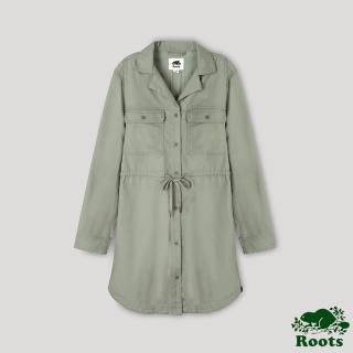 【Roots】Roots 女裝- 摩登週間系列 抽繩洋裝(綠色)