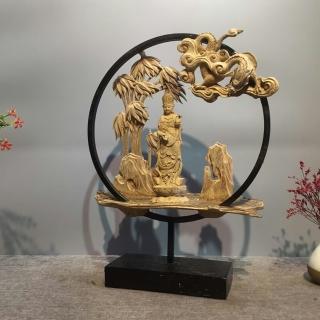 【桃花源創意工坊】祥龍觀音_純天然野生印尼加里曼丹沉香(木雕)