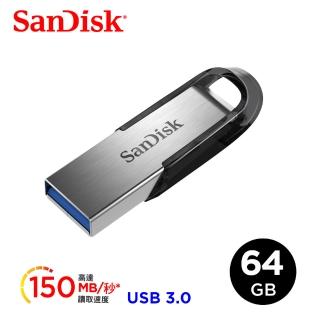 【SanDisk 晟碟】CZ73 Ultra Flair USB 3.0 隨身碟 64GB 150MB 加價購(公司貨)