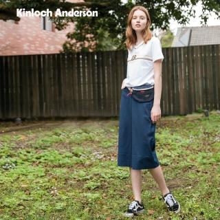 【Kinloch Anderson 金安德森女裝】配格布仿牛仔寬褲(藏青)