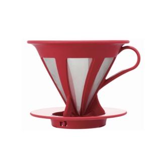 【HARIO】紅色錐形免濾紙濾杯(CFOD-02R)