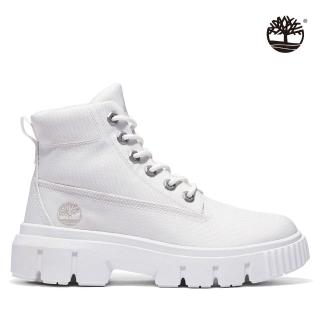 【Timberland】女款白色Greyfield帆布靴(A2JFQL77)