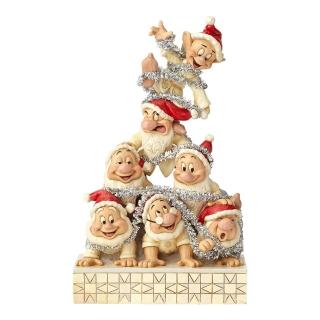 【Enesco】精品家飾 Disney 迪士尼 七矮人疊羅漢聖誕居家擺飾