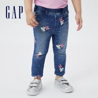 【GAP】女幼童 Gap x Disney 迪士尼系列米妮鬆緊休閒褲(832897-米妮圖案)