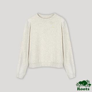 【Roots】Roots 女裝- 自然探索系列 雜點效果寬版圓領上衣(拚色)