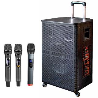 【大聲公】大聲公鼎典型15吋專業無線式多功能行動音箱/喇叭(三支手持麥克風組)