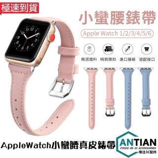 【GOOD】AppleWatchSeries S6 38/40mm 磁吸現代風真皮錶帶 金屬扣腕替換腕帶