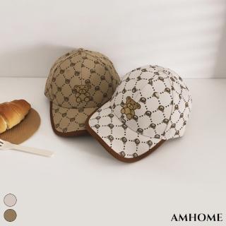 【Amhome】韓國春夏小熊印花兒童3-8歲棒球帽#111962現貨+預購(2色)