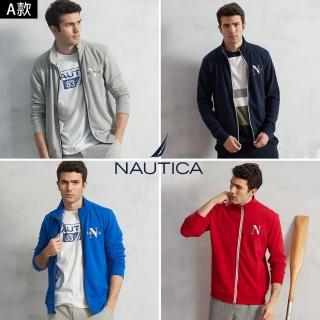 【NAUTICA】男裝輕薄休閒長袖外套/大學T恤(多色任選)