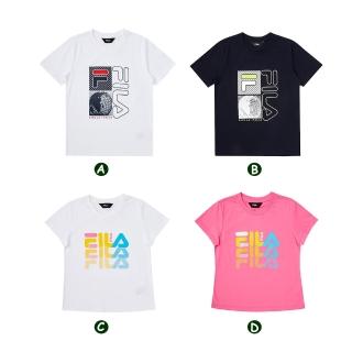 【FILA】KIDS 男童 女童 童短袖上衣-共4色任選(1TEW-4902+5TEW-4913)