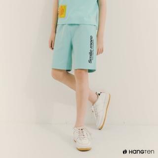 【Hang Ten】男童-微笑印花短褲(藍)