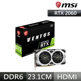 【MSI 微星】RTX 2060 VENTUS 12G OC 顯示卡