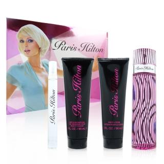 【Paris Hilton  派瑞絲希爾頓】天之嬌女禮盒- 100ML+10ML淡香精+ 90ML 身體乳+90ML 沐浴膠(平行輸入)