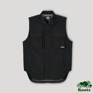 【Roots】Roots 女裝- 心靈平衡系列 襯衫式背心(黑色)