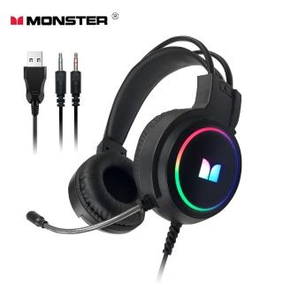 【MONSTER 魔聲】RGB炫彩電競耳機麥克風