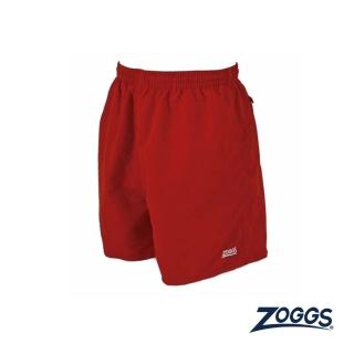 【Zoggs】青少男 素面休閒海灘褲-紅(泡湯/溫泉/游泳)