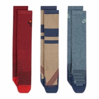 【NIKE 耐吉】襪子 中筒襪 運動襪 6雙組 U NK SB EVERYDAY MAX LTWT CREW 紅藍卡其 DA8853-902