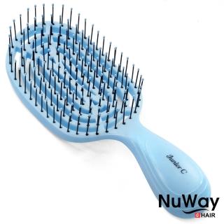 【施魔梳】髮絲不糾結-C型霧面小魔梳(藍色)