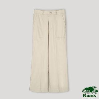 【Roots】Roots 女裝- 摩登週間系列 車線造型高腰長褲(牡蠣灰)