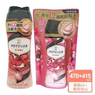 【P&G】衣物芳香顆粒 470ml+補充包415ml #紅寶花漾香(平行輸入)