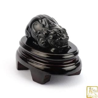 【吉祥水晶】銀沙黑曜石貔貅 181g(擋煞辟邪)