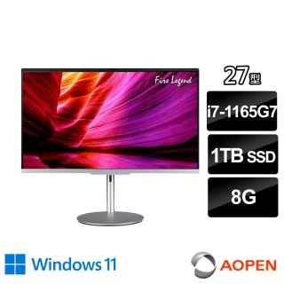 【Aopen 建碁】S271 27型AIO液晶電腦(Ci7-1165G7/8G/1TB SSD/W11 home)