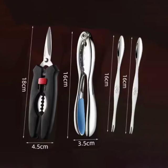 【瑞典廚房】304不鏽鋼 吃蟹工具 大閘蟹工具 兩套組合(蟹剪 蟹針 蟹夾 螃蟹鉗 蟹叉 多件組合)