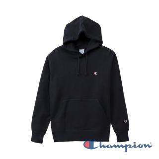 【Champion】BASIC毛巾布連帽Tee-深藍色