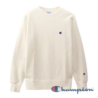 【Champion】BASIC內刷毛大學TEE-米白色