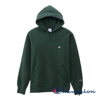 【Champion】BASIC內刷毛連帽Tee-深綠色