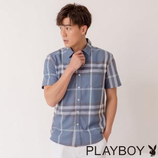 【PLAYBOY】英倫風襯衫(藍色)