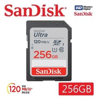 【SanDisk 晟碟】全新版 256GB Ultra SDXC UHS-I 120MB/s Full HD 記憶卡(原廠10年有限保固  讀速120MB/s)