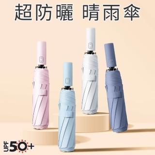 Coloxy 輕量超防曬UPF50+自動傘 時尚配色 大傘面晴雨傘(8骨防風/黑膠抗UV/遮陽降溫/摺疊傘)