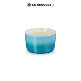 【Le Creuset】瓷器可堆疊小烤皿(加勒比海藍-無盒)