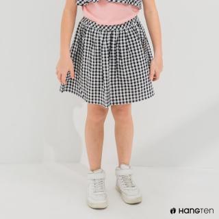 【Hang Ten】女童-REGULAR FIT鬆緊短裙(黑)