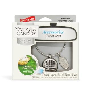 【YANKEE CANDLE】Charming Scents車用芳香掛環組-清爽棉