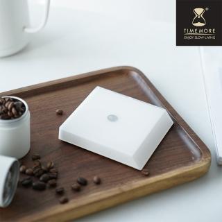 【TIMEMORE 泰摩】黑鏡nano 自動義式手沖咖啡電子秤-白(義式咖啡機 秤重 充電 露營 食物秤 料理秤)