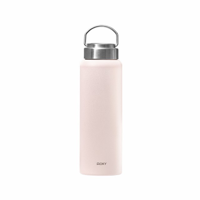 【WOKY 沃廚】提手輕量陶瓷易潔層保溫杯800ml(mo獨家款；保溫瓶)
