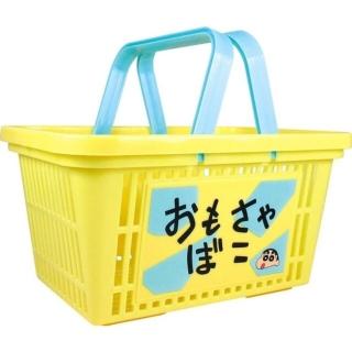 【小禮堂】蠟筆小新 塑膠手提籃 《黃玩具款》(平輸品)